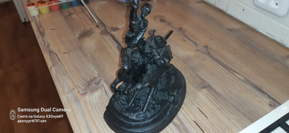 статуэтка джигитовка касли 1984г.