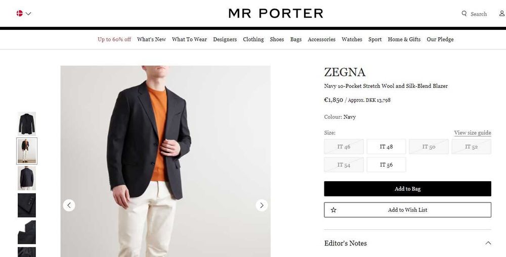 Sacou blazer de lux 54 XXL de lux Ermenegildo Zegna lana super 160's