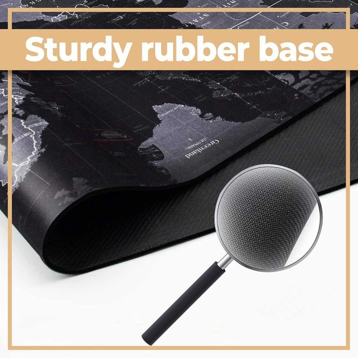 Mousepad Gaming XL cu Harta Lumii Antiderapant pentru Birou 80 x 30 cm