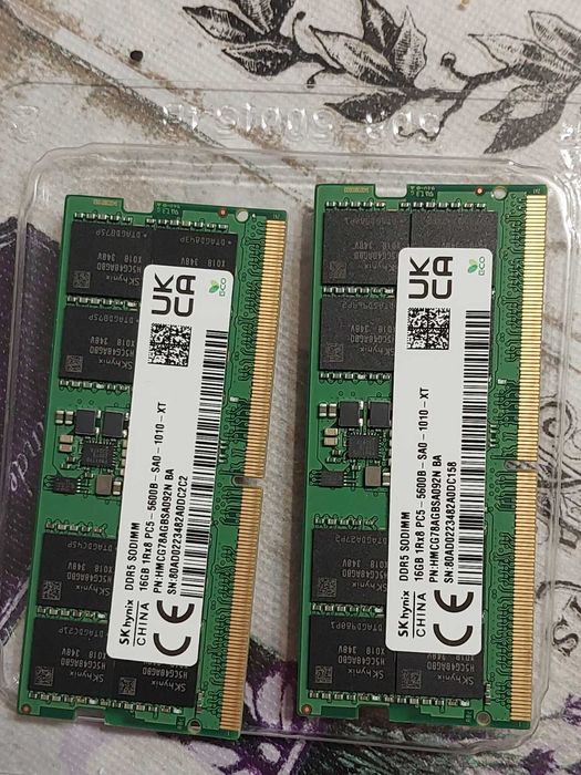 32GB DDR5 4800MT/s, 5600MT/s CL46 - RAM памет (SO-DIMM, за лаптоп)