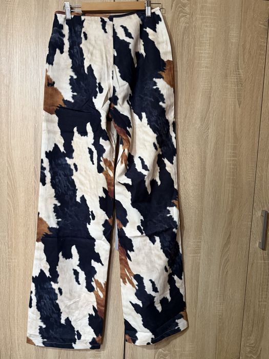 Pantaloni lungi cu imprimeu de vaca TypaGal