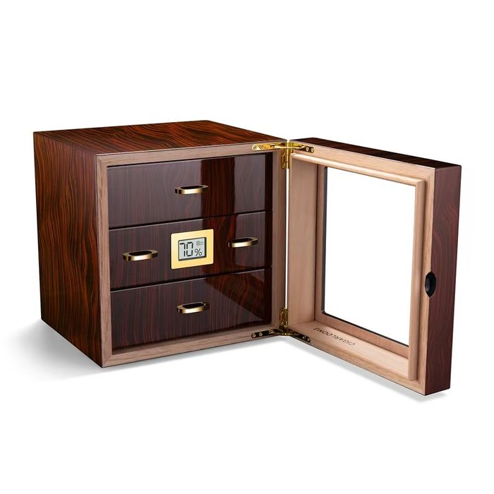 Хумидор за пури – 3 нива, кедрово дърво, до 100 пури