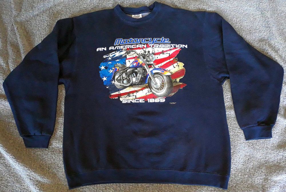суичър GI Apparel с мотоциклет. САЩ