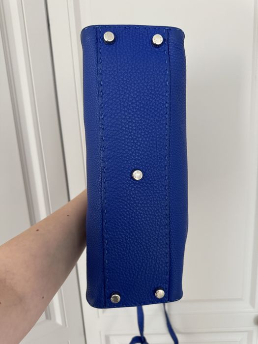 Fendi Blue Leather Medium Peekaboo