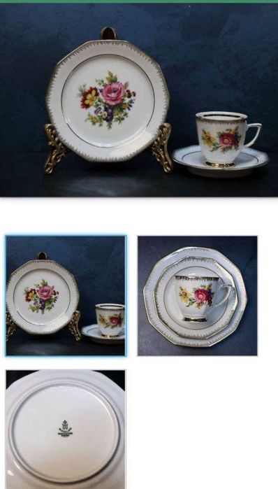 Чайные ТРИО старинных немецких мануфактур.