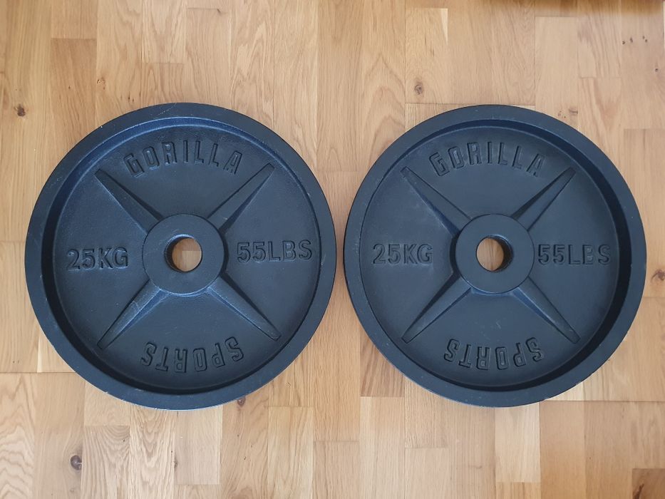 Set 2 discuri olimpice 25 kg din fontă 50/51 mm