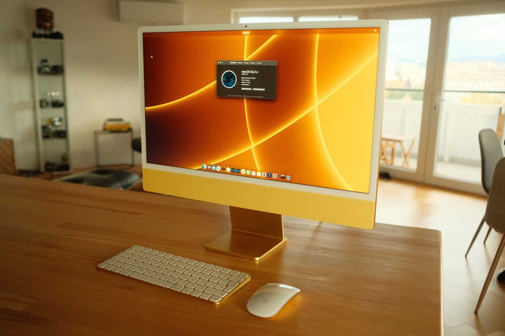 Apple iMac 24” Procesor M1 – 16GB RAM / 512GB SSD – Galben – Ca nou
