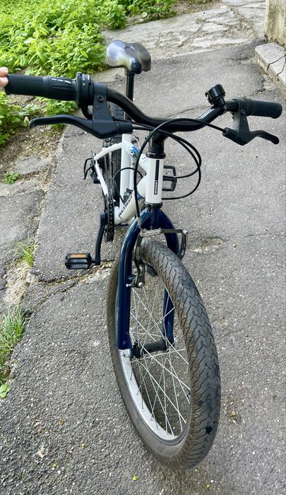 Bicicleta MTB Rockrider ST120 20" Dechalton Alb-Albastru Copii 6-9 ani, Rockrider