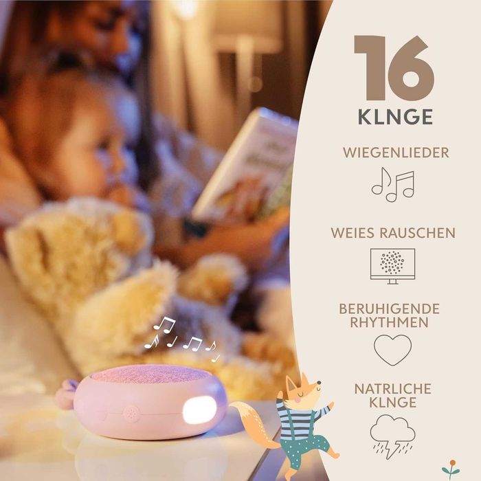 Преносима машина за бял шум за бебе Sweety – 22 звука, Таймер