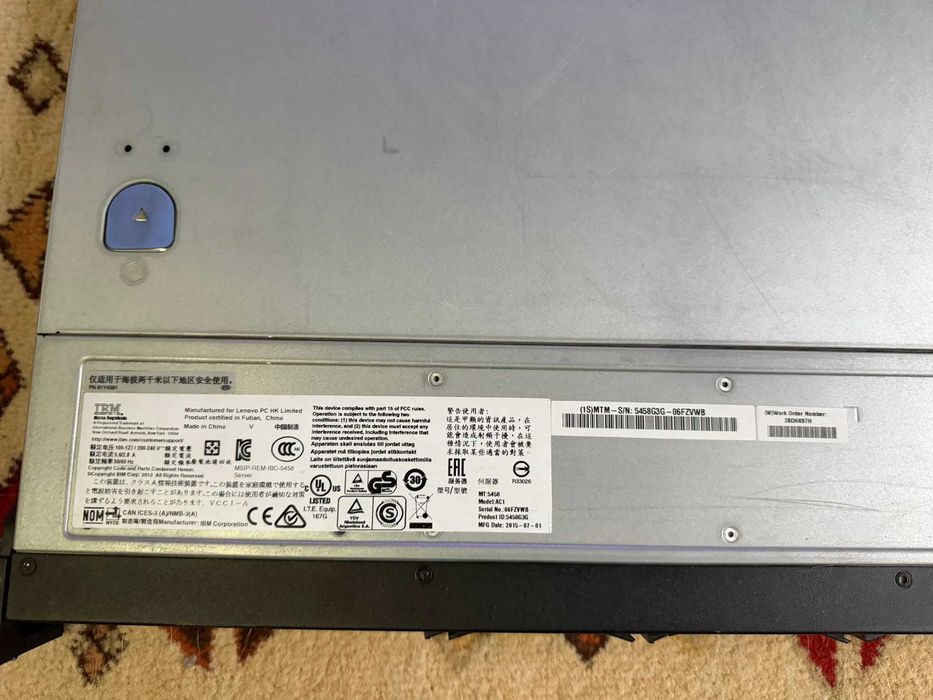 Server IBM Lenovo x3250 M5, Xeon E3-1271 v3, 16GB, 2 surse, HDD