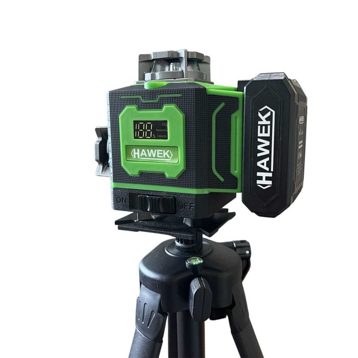 Професионален Лазерен Нивелир HAWEK 4D 16 Линии + Лазерна  Ролетка 50м