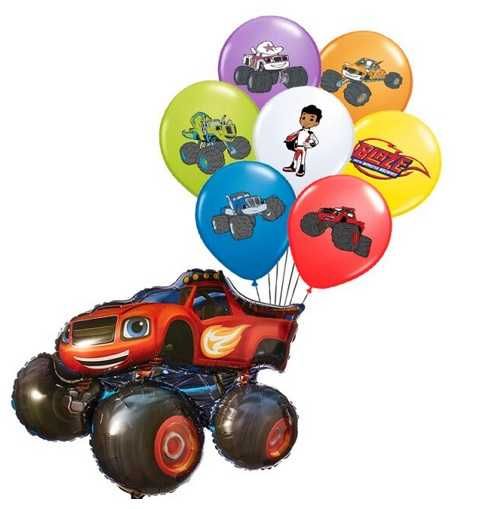 Декорация и  балони с Пламъчко и машините