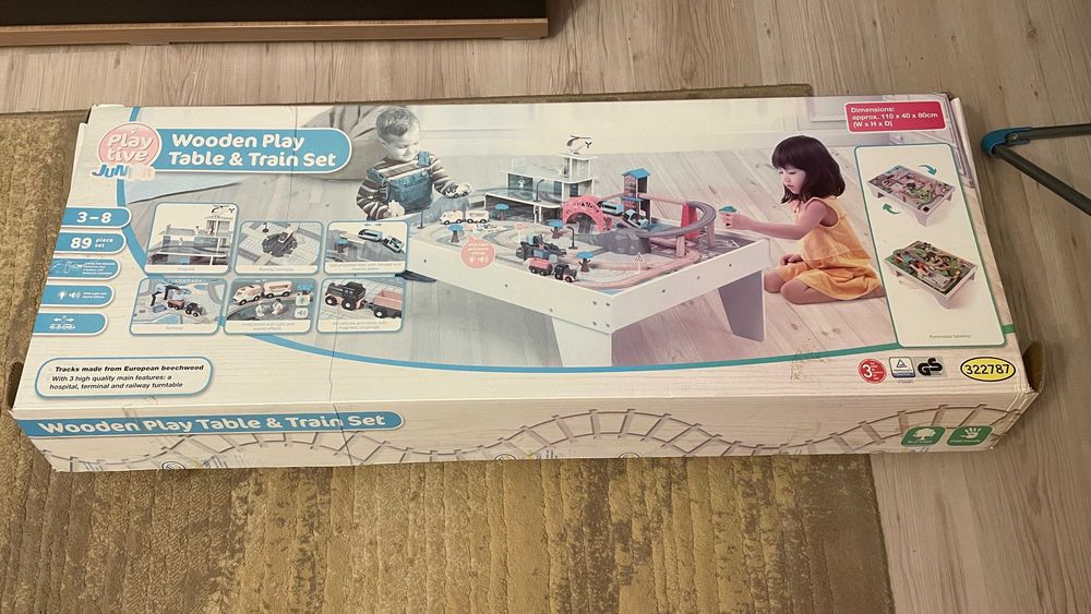 Set masa lemn, sine lemn, trenulete magnetice