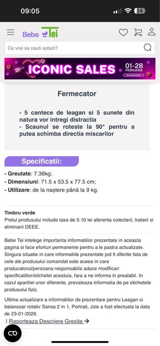 Balansoar joie Sansa 2 in 1