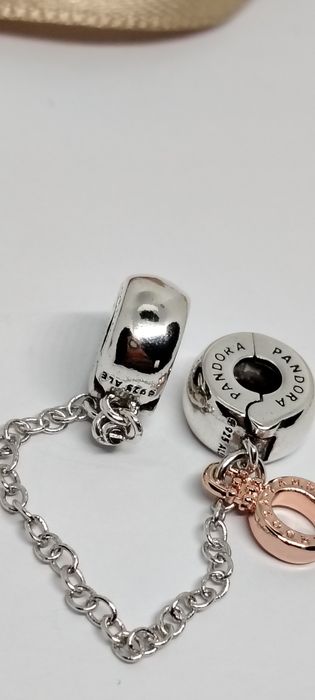 Lanț de siguranță Nou Pandora Crown Silver S925 Ale