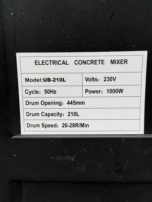 Бетономешалка 180 Литр Betonomeshalka Mikser Ubay UB-180L