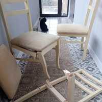 Реставрация стула с покраской и перетяжкой
