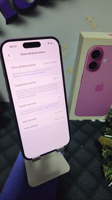 IPhone 16 ROZ 5G 128GB Baterie:99%.Preṭ fix! Bucuresti Sectorul 4 • OLX.ro