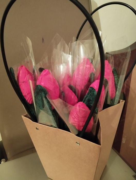 Тюльпаны из ткани