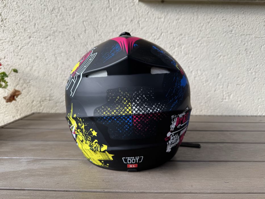 Set casca moto cross trotineta + ochelari , marimea XL , NOU
