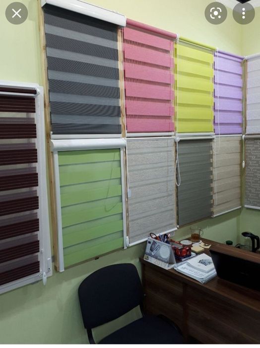 Жалюзи всех видов ролл шторы День и ночь Горизонтальные Вертикальные