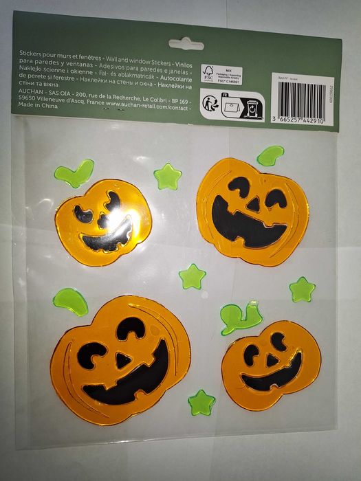 Set decoratiune Halloween – Stickers pentru fixare pe geamuri