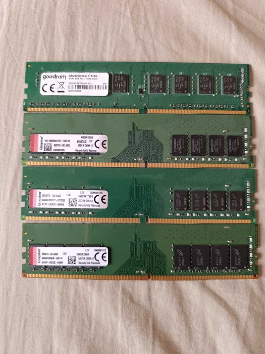 4 x 8gb  ddr4 kingston si Goodram