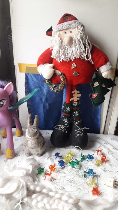 Детские куклы,зайчик из меха.