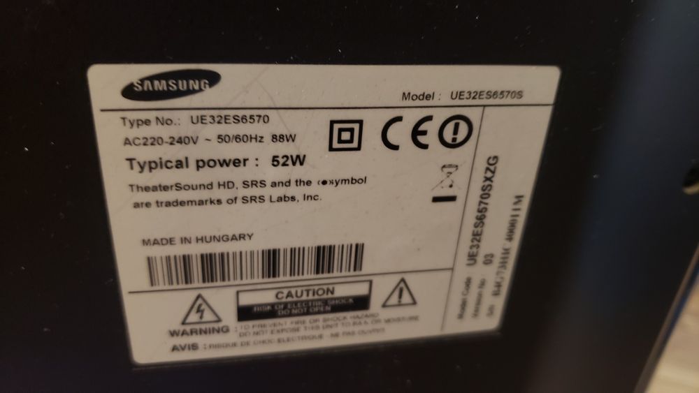 Samsung ue 32es6570 развален за части