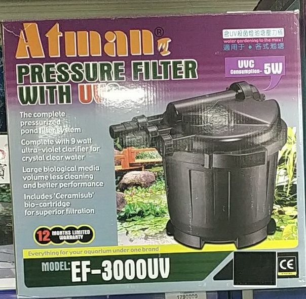 Фильтр для пруда Atman EF-3000UV с УФ-лампой