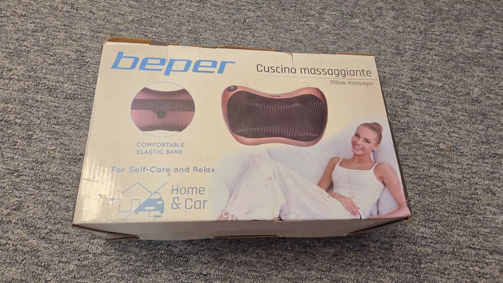 Aparat de masaj Beper 40.501, 20W, 4 role, Vibratii, Maro