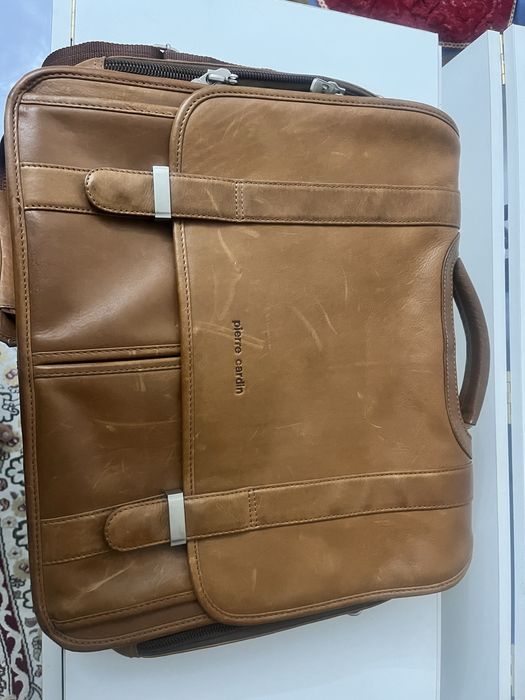 Кожаннаная сумка Pierre cardin