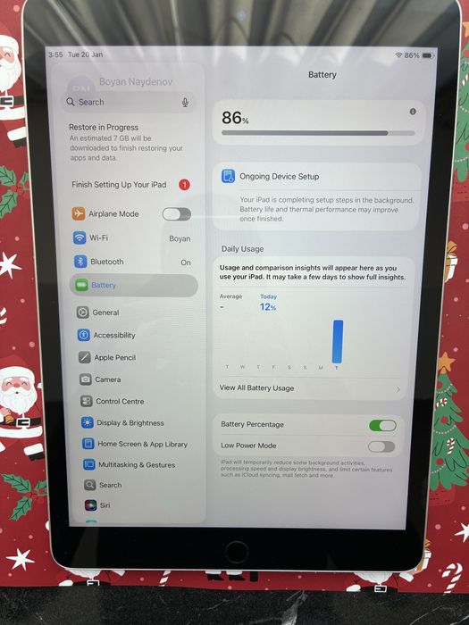 Apple Ipad 9th Gen 2023 10.2", 64GB, Wi-fi, като нов,комплект