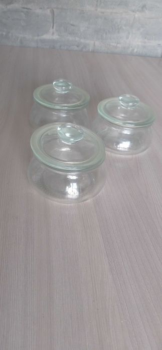 Банки для хранения IKEA VARDDAGEN, 3 шт. (300 мл, с крышками)