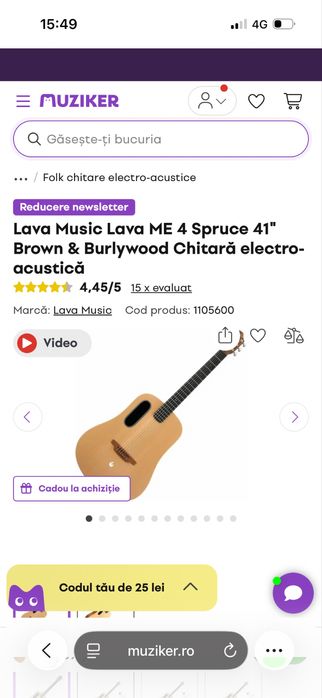 Lava me 4 chitara electro acustica