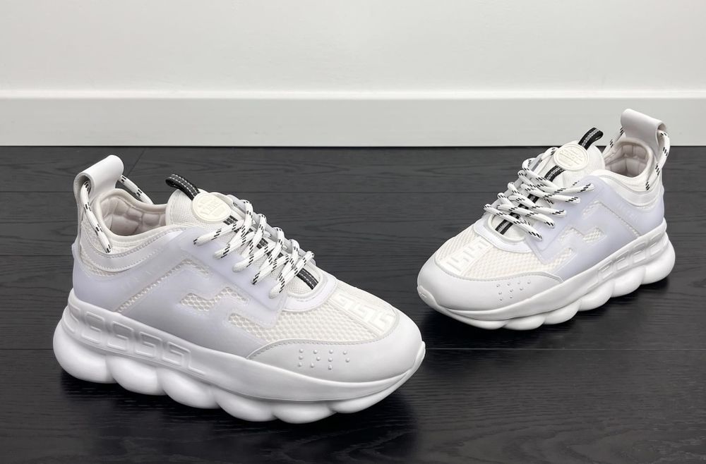 Adidasi Versace Chain Alb - Unisex