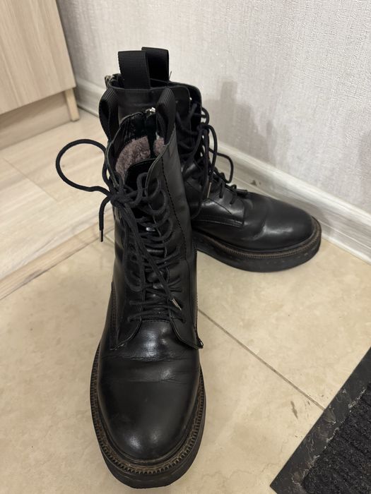 Зимние сапоги кожа