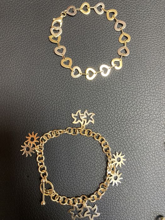 Златни синджири гривни плочка 14к 585 gold zlatni zlato