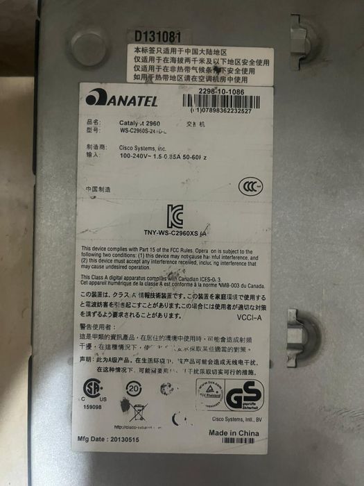 Коммутатор Catalyst 2960 WS-C2960s 24td-l