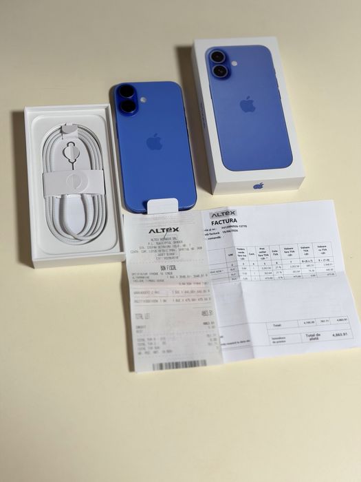 iPhone 16 Nou Blue Factura Garantie  5G Liber De Retea , iphone ,16 Pro,17 Pro