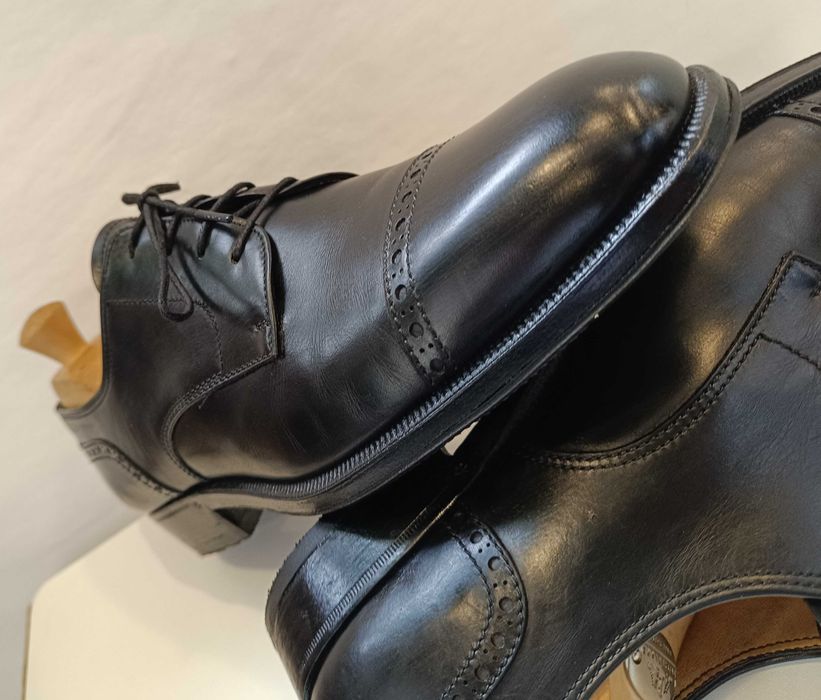 Pantofi 40 40.5 lucrati manual Lavoratione Artigianale piele naturala