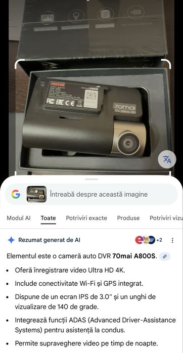 Camera auto 70 mai A800