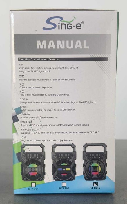 Sing-e - Boxa BT1305 [#9595#]