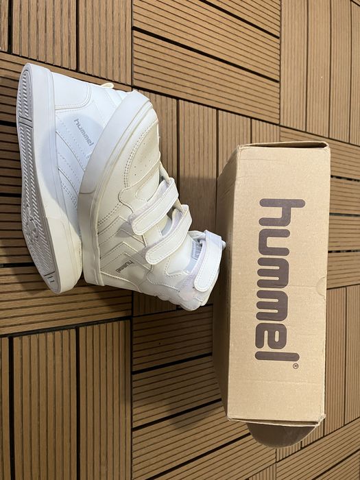 Hummel бели високи кожени кецове 34 номер
