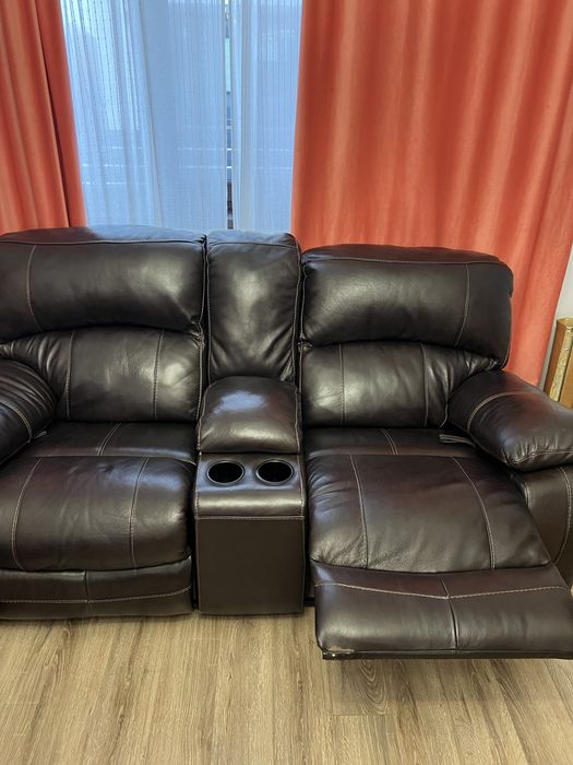 Set canapele de lux din piele naturală – stare excelentă