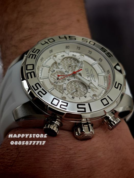 INVICTA Pogo White/Silver 50 mm, Инвикта нов мъжки часовник