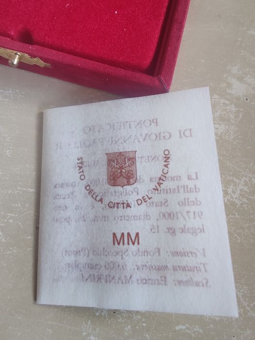 Златна монета Папа Йоан Павел