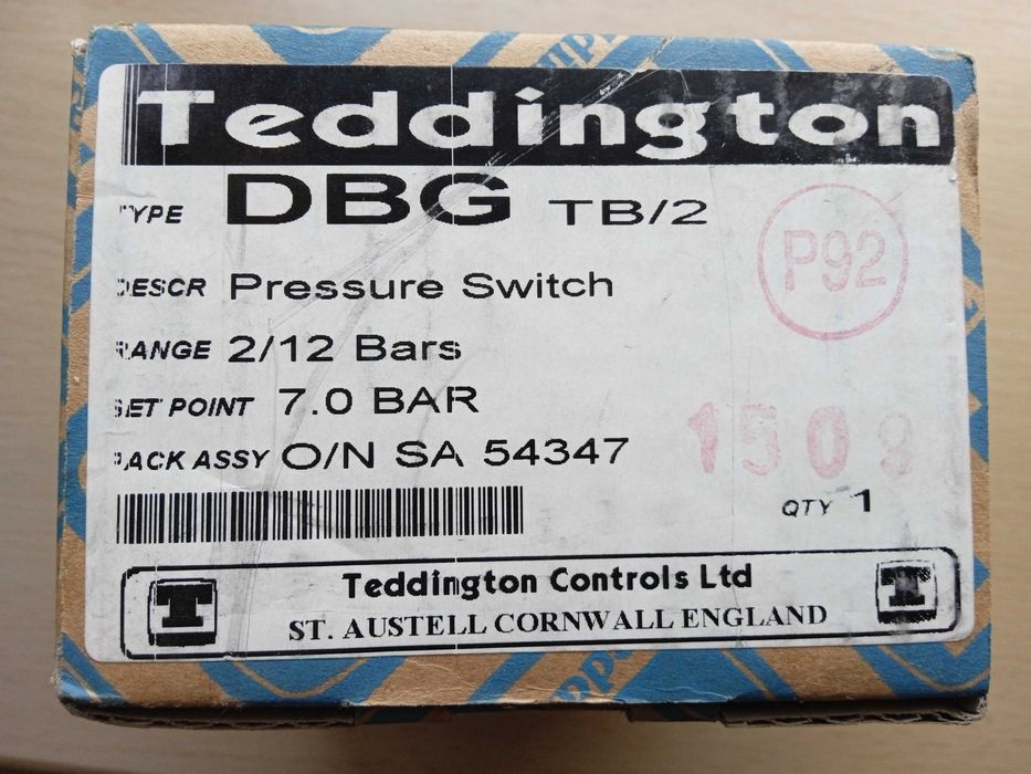 Пресостат (Pressure switch) TEDDINGTON DBG -2-12 бaра,