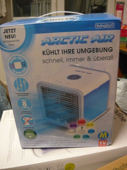 Răcitor aer Arctic Air Livington, filtru, lumini, USB, 3 viteze, NOU