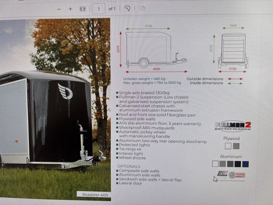 Remorca Debon C400 Cheval Liberte